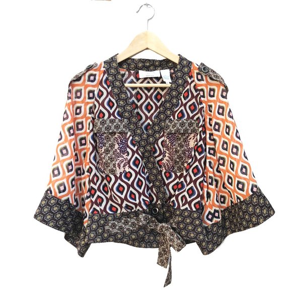 Anthropologie Tops - Anthropologie Byron Lars Geometric Kimono Wrap 6